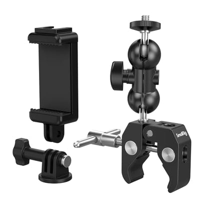 SMALLRIG Camera Mount Kit, Ball Head Magic Arm with Clamp, 2-Pong Mount - style: Clamp Kit