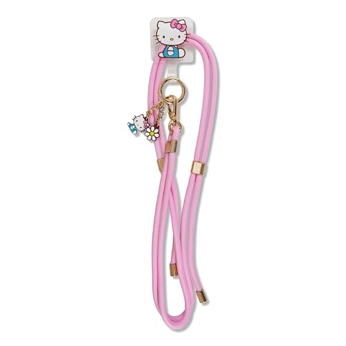 Sonix x Sanrio | Crossbody Phone Strap with Charms | Adjustable, Universal Cell Phone Rope Strap Lanyard | Pink Cord | Hello Kitty Pink Bows - color: Hello Kitty Pink Bows