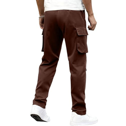 Men Cargo Pants Ripstop Heavy Duty Tactical Waterproof Deep Pockets Casual Beach Construction Tactical Pants for Men - color: A Brown, size: X-Large