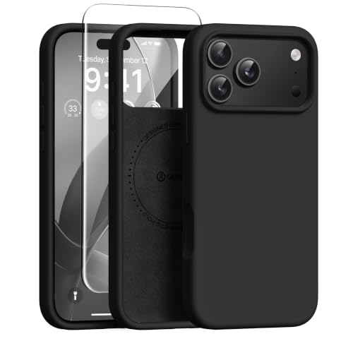 GONEZ Magnetic for iPhone 17 Pro Case, Silicone Cover Black - color: Black, size: Iphone 17 Pro
