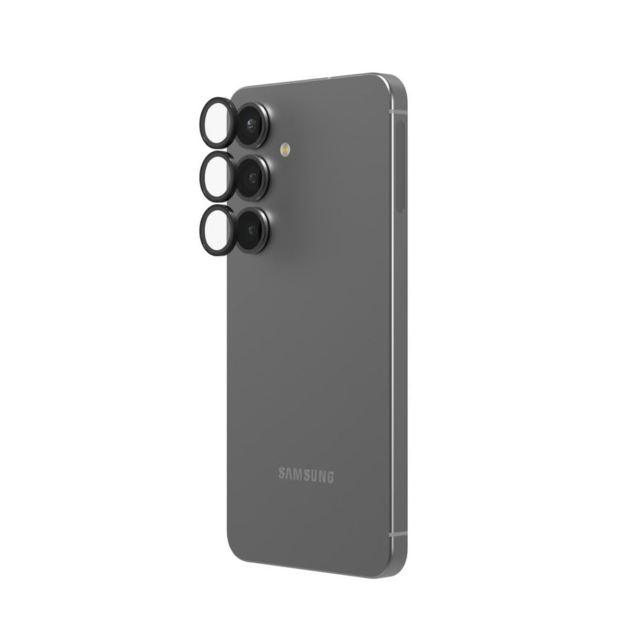 ZAGG Glass Elite Anti-Reflective Samsung Galaxy S25+ Camera Lens Protector – Anti-Glare Technology, Maximum Impact & Scratch Resistance, Smudge-Free Surface, Recycled Materials - color: Black, size: Samsung Galaxy S25 Plus
