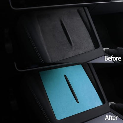 Suede Wireless Charger Pad for Tesla Model 3 24-26 Model Y 25-26 Blue - color: Blue