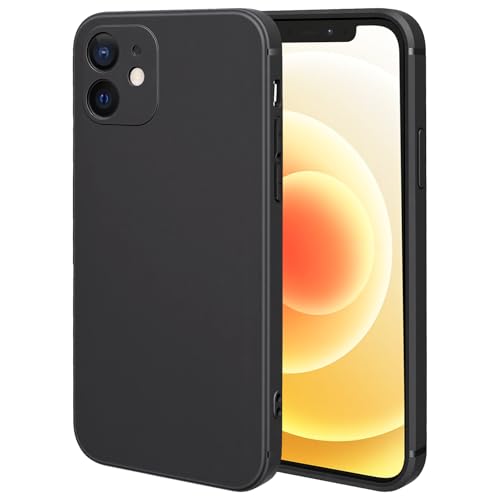 FanTEK Phone Case Compatible with iPhone 12 Case, Anti-Scratch & Fingerprint Phone Case Protective Cover, Matte Black - size: iPhone 12