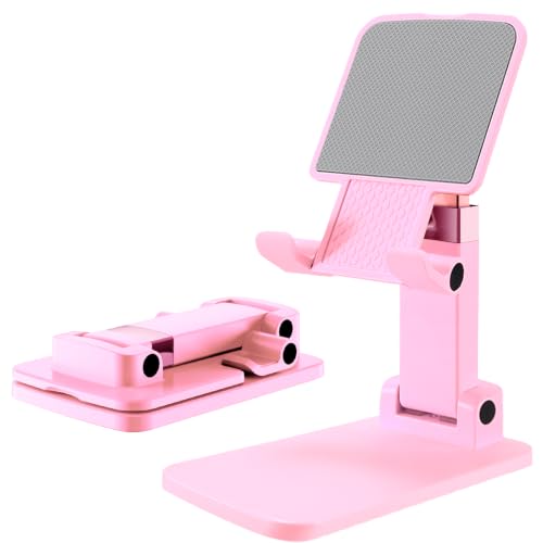 Cell Phone Stand Cute Mobile Holder For iPhone Desk Office Accessories - color: 02-Pink