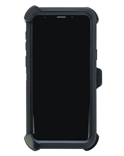 Case for Galaxy S9 (5.8") Heavy Duty Full Body Military Grade Drop Protection Carrying Cover Holder | Holster for Men Belt with Clip Stand – Black/Black