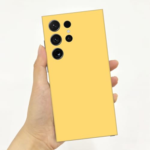 2 Pack Skin Wraps Compatible with Samsung Galaxy S24 Ultra (Yellow) - color: Yellow