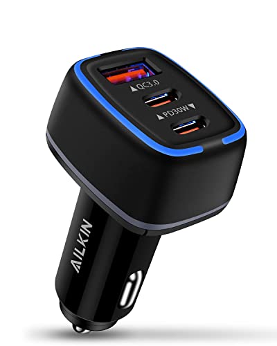 78W USB C Car Charger, Super Fast Charging Cigarette Lighter Adapter