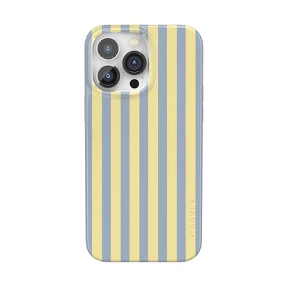 Casely iPhone 14 Pro Case | Coastline Stripes | Blue & Yellow | Compatible with MagSafe | Classic Ultra Thin Design - color: Coastline Stripes | Blue & Yellow, size: Iphone 14 Pro