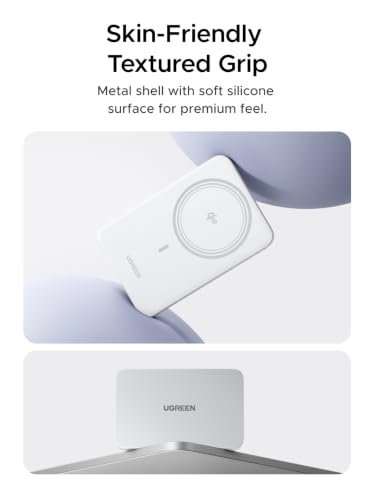 UGREEN Magflow Air Slim Magsafe Power Bank Qi2 15W Portable Charger 5000mAh - color: White