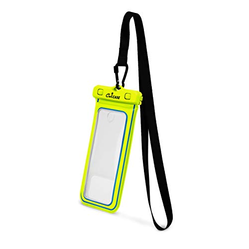 CaliCase XL Waterproof Floating Case - color: Yellow Glow in the Dark