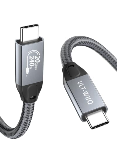 ULT-WIIQ USB C 3.2 Gen 2x2 Cable, 8K 4K Portable Monitor Cable Grey 1FT - size: 1FT