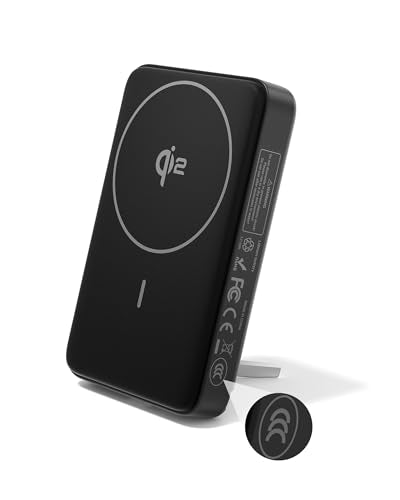 PISEN 3C Wireless Power Bank - 10000mAh Qi2 Wireless Portable Charger 30W 3C Certified Qi2 Power Bank with Stand Airplane Safe Magnetic CCC Travel Portable Charger for iPhone 17/16/15/14/13/12 Series
