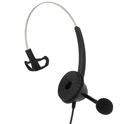 H360 3.5MV Phone Headphone, Wired Business Headset with Noise C Mic, Single Ear Headset for Call Center Customer Service, 3.5mm Elbow Plug with Volume