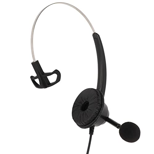 H360-3.5 Single Sided Business Headset, Monaural Telephone Headset with Noise Reduction Microphone, Lightweight Comfortable Call Center Headset for 3.5mm Jack Devices
