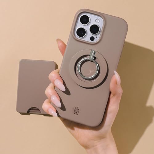 VELVET CAVIAR compatible with MagSafe Wallet - Magnetic Card Holder Wallet for iPhone 12/13/14/15 (Cashmere Taupe) - color: Cashmere Taupe