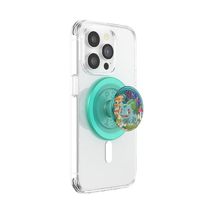 PopSockets Phone Grip for MagSafe, Magnetic Holder- Bulbasaur Mint - color: Bulbasaur Mint, style: MagSafe