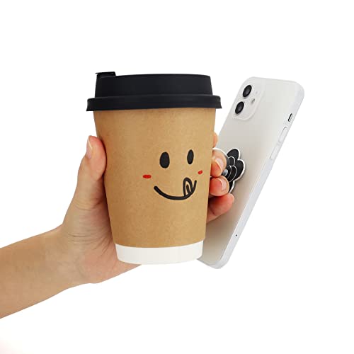 LaMignonne Cell Phone Ring Holder Flower Finger Ring Grip Stand 360° Rotation 180° Flip Universal Kickstand Compatible with All Smartphones (Dark) - color: Dark