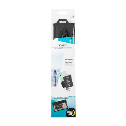 Nite Ize RunOff Waterproof Travel Pouch with TRU Zip - Dry Pouch for Phone & Travel Necessities - Touchscreen Friendly - Waterproof with Reliable Zipper - Medium, Charcoal - style: Medium