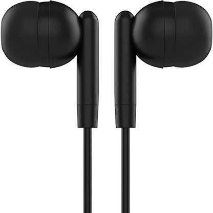 Maeline Bulk Earbuds with 3.5 mm Headphone Plug - 30 Pack Wholesale Bundle - Jet Black - color: Jet Black, size: 30 Pack