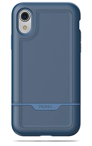 ENCASED iPhone XR Heavy Duty Protective Case [Military Grade] Full-Body Rugged Impact Protection (Rebel Blue) - color: Blue