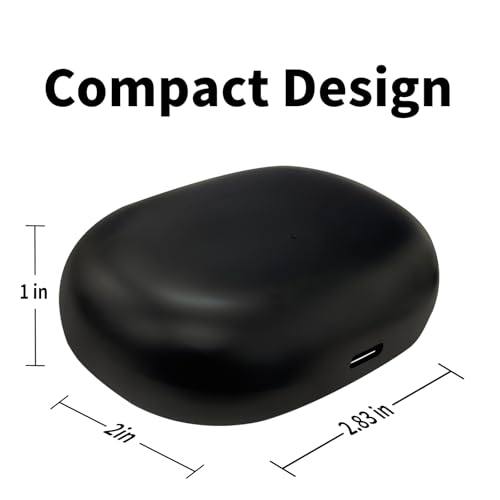 Charging Case Replacement Compatible for Beats Studio Buds Wireless Earbuds (Not Include Earbud) Type-C Protective Case (Black) Bluetooth Pairing Sync Button