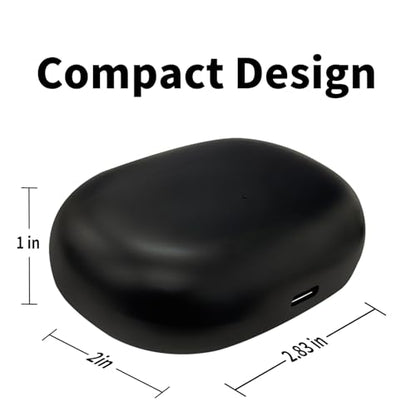 Charging Case Replacement Compatible for Beats Studio Buds Wireless Earbuds (Not Include Earbud) Type-C Protective Case (Black) Bluetooth Pairing Sync Button