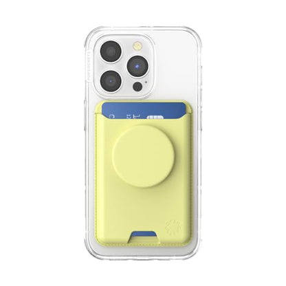 PopSockets Phone Wallet for MagSafe with Grip- Butter Yellow - color: Yellow, style: With Grip