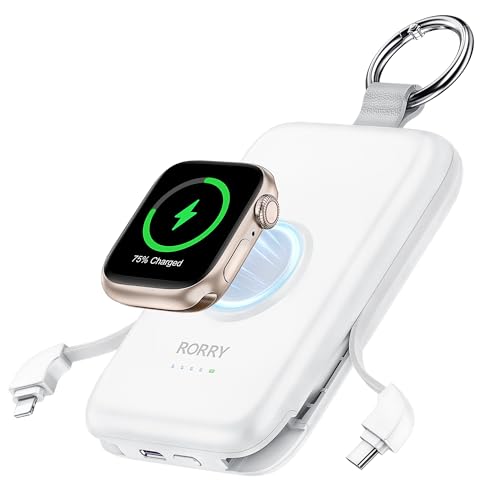RORRY CharmGo Portable Charger, 10000mAh 20W Fast Charging Power Bank - color: Milk