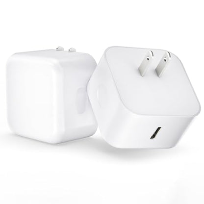 USB C Charger Block,[2 Pack] Foldable 40W USBC Dynamic Adapter with 60W Max - color: White-1Port