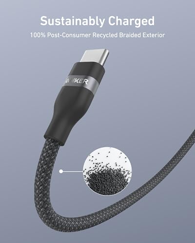 Anker Nano USB C to USB C Cable, 240W Fast Charging Cable (Black, 6ft) - color: Black, size: 6ft