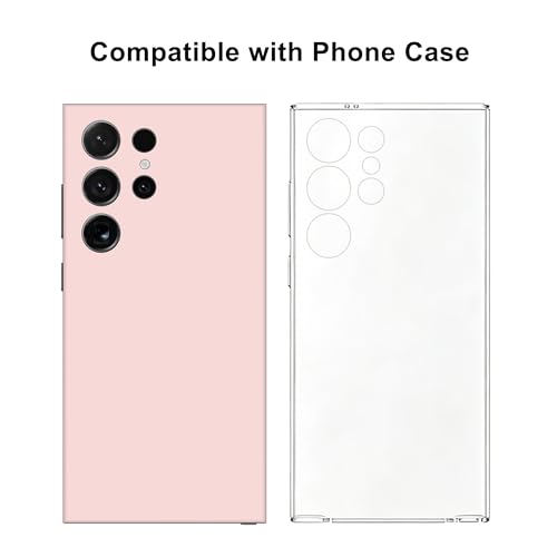 2 Pack Skin Wraps Compatible with Samsung Galaxy S24 Ultra (Pink) - color: Pink