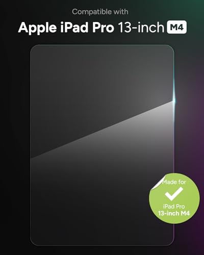 ZAGG Glass Elite iPad Pro 13" (M5)/ Pro 13" (M4) Screen Protector - Ultra-Strong, Scratch-Resistant, Smudge-Free, Easy Install, Eco-Friendly, Tempered Aluminosilicate Glass - size: iPad Pro 13-inch (M5)/ (M4), style: Glass Elite