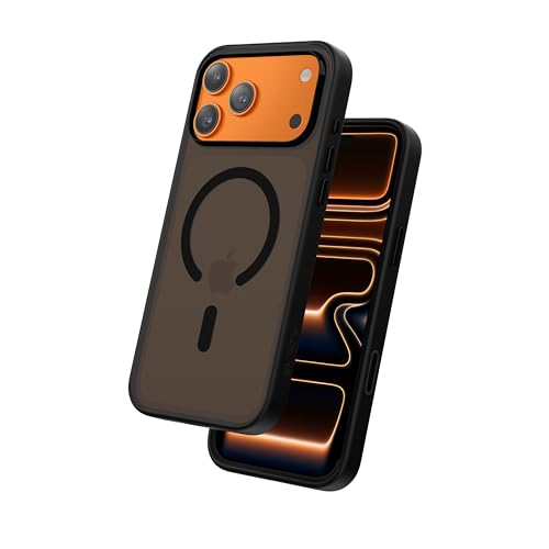 FLOLAB Surtect Tri-Fusion Magnetic for iPhone 17 Pro Case Protective Slim Design Magsafe Compatible Military Grade - Full Black Matte Translucent - color: Full Black Matte Translucent, size: iPhone 17 Pro