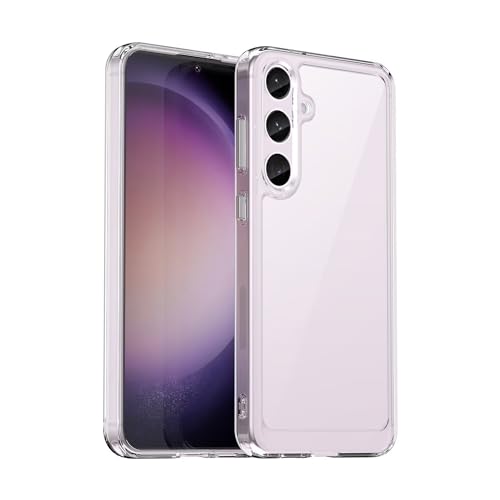 Case for Galaxy S24 Plus, Samsung S24+ 5G SM-S926U Case, Anti Yellowing Clear Hard PC & Soft TPU Bumper Protective Phone Cover, Crystal Clear - color: Clear