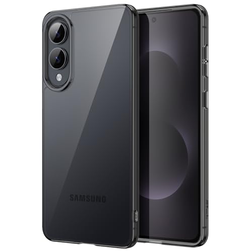 JETech Clear Case for Samsung Galaxy S25 Edge, Anti-Yellowing, Black | Minimalist Slim, Shockproof Protection, Scratch Resistant, Hard PC Back, Precision Cutouts - color: Black, size: Galaxy S25 Edge