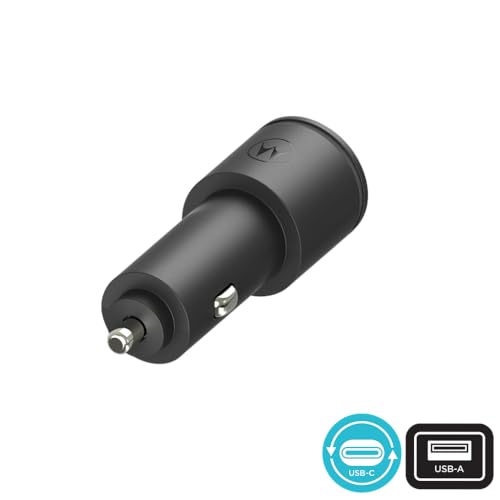 Motorola TurboPower Share Car Charger- 45W Dual Port USB-A, USB-C Output