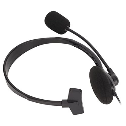Call Center Headset,3.5mm Plug S480 Telephone Headset with Noise Reduction Mic,Adjustable Single Ear Customer Service Headset Corded Landline Phone Headset,Black