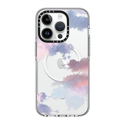CASETiFY for iPhone 14 Pro Case - Impact Clear Compatible with MagSafe | Not Yellowing | 6.6 ft. 3X Military Grade Drop Protection | Clouds | Clear - color: Clouds, size: Iphone 14 Pro (6.1")