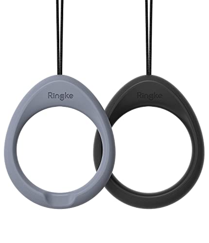 Ringke Camera and Phone Strap [Finger Ring Strap Black & Lavender Gray] - color: Black & Lavender Gray
