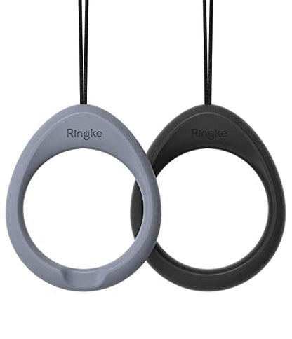 Ringke Camera and Phone Strap [Finger Ring Strap Black & Lavender Gray] - color: Black & Lavender Gray