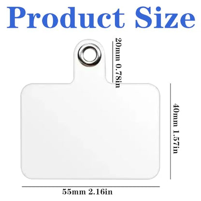 50 PCS Phone Lanyard Tabs, Universal Phone Tether Tabs, Clear Tether Tab for Cell Phone, Pvc Transparent Lanyard Patches Compatible with iPhone Case Smartphone Case, Non Adhesive