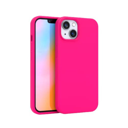 FELONY CASE - iPhone 13 / iPhone 14 Case - Neon Pink Silicone Phone Cover | Liquid Silicone with Anti-Scratch Microfiber Lining, 360° Shockproof Protective Case for Apple iPhone 13 / iPhone14 - color: Neon Pink, size: iPhone 13/14 without MagSafe