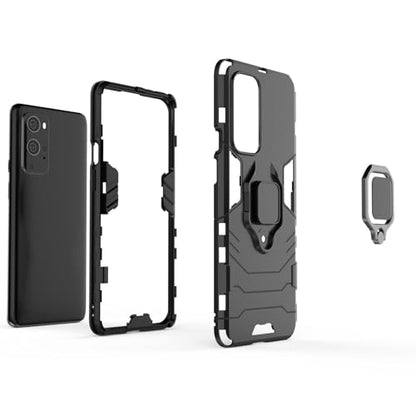 Max Power Digital Magnet Case for OnePlus 9 Pro Shockproof Hard Phone Cover with Grip, Metal Ring Kickstand Bumper Shell [Compatible with Magnetic Car Mount] (Navy) - color: Navy, size: OnePlus 9 Pro