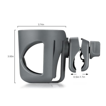 Accmor Stroller Cup Holder, Cup Holder for Walker Bike Wheelchair - color: All Grey