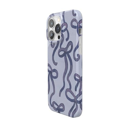 Casely iPhone 14 Pro Case | Love Me Knot | Blue Bow | Compatible with MagSafe | Classic Ultra Slim Design - color: Love Me Knot | Blue Bow, size: iPhone 14 Pro