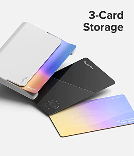 Ringke Side Slot Card Holder for Phone Case, Business Card Holder for Women, Men, ID Credit Card Holder Stick on, Phone Wallet Compatible with iPhone, Galaxy, and Pixel - Light Gray (2 Pack) - color: Light Gray (2 Pack)