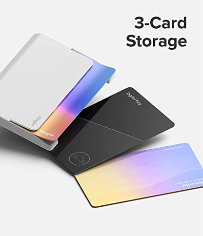 Ringke Side Slot Card Holder for Phone Case, Business Card Holder for Women, Men, ID Credit Card Holder Stick on, Phone Wallet Compatible with iPhone, Galaxy, and Pixel - Light Gray (2 Pack) - color: Light Gray (2 Pack)