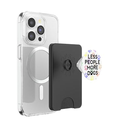 Less People More Dogs Mobile Phone Grip Holder Dog Paw Print PopSockets PopGrip: Swappable Grip for Phones & Tablets PopSockets PopWallet for MagSafe - style: Magnetic PopWallet