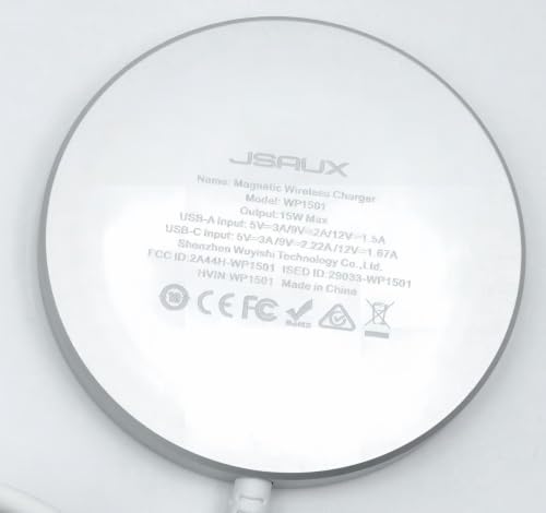 JSAUX Charger for iPhone 17 Magsafe Wireless Charging, Compatible with iPhone 17 Air Pro Max/16/15/14/13/12 Series, Magnetic Mag Safe Charging Pad, Aluminum Alloy, USB & USB C Dual Ports - Silver - color: Silver