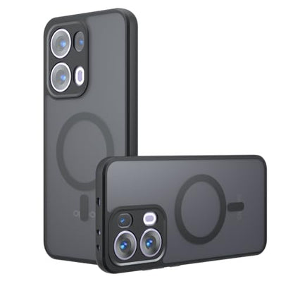 Compatible with Oppo Reno 13 5G Case Cover,Compatible with MagSafe,Compatible with Oppo Reno13 5G Built-in Magnetic Anti-Shock Cell Phone Case Black - size: Compatible with Oppo Reno 13 5G
